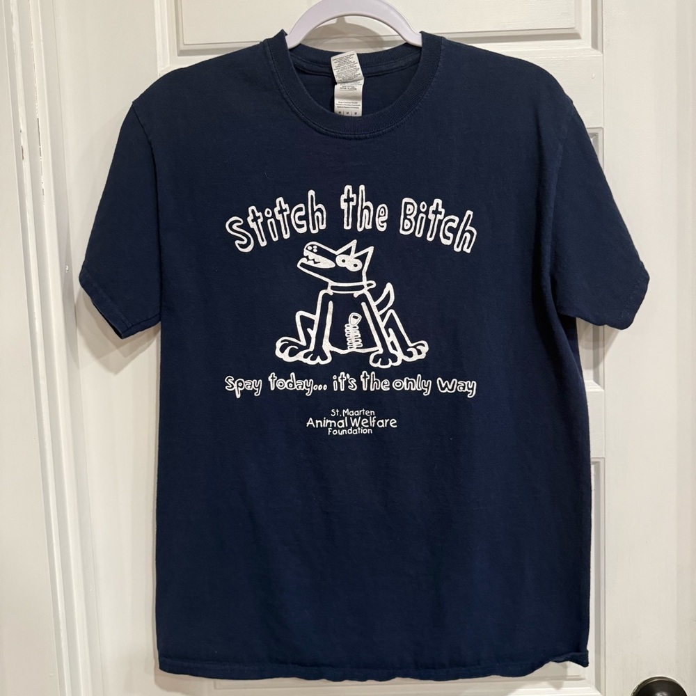 Spay and neuter Graphic Tee Medium St Maarten Animal Welfare Funny Shirt